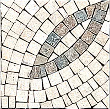 Мозаїка (15.2x15.2) Liberty2C Tumbled Var1 Trav Chiaro+Trav Giallo+Trav Noce+Trav Rosso - Artistica з колекції Artistica Lithos Mosaico