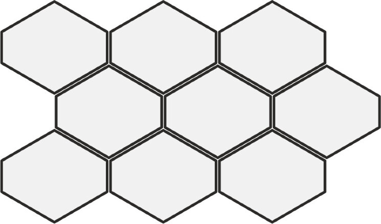 Мозаїка (25.5x44) 24255 Benzene mosaic white Eq-10M - Scale з колекції Scale Equipe