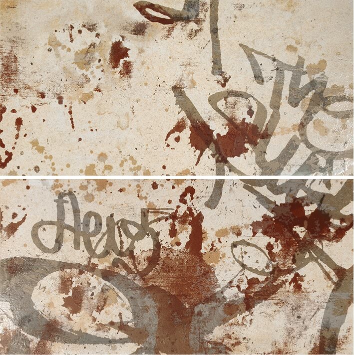 Декор (60x60) HUGP41 Decoro Graffiti Warm A+B - Underground з колекції Underground Herberia