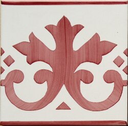 Декор (20x20) Ercolano Rosso20 IFestoni - Ceramica Artistica Vietrese