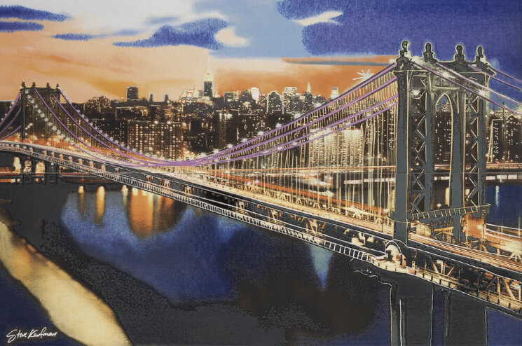 Декор (63.8x96.3) 24185- Landscapes Brooklyn Bridge - Steve Kaufman з колекції Steve Kaufman Settecento