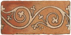 Декор (10x20) GS-11-AW-TR-MT Medieval Scroll Antique White Glaze - Pedralbes