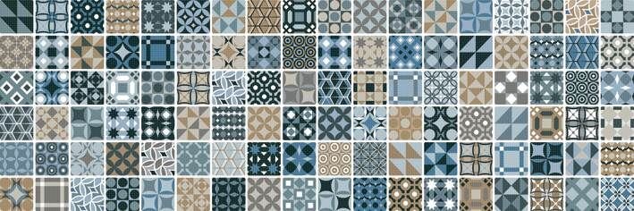 Мозаїка (20x60) 118203 Mosaico Cube Blue - Gala з колекції Gala Newker