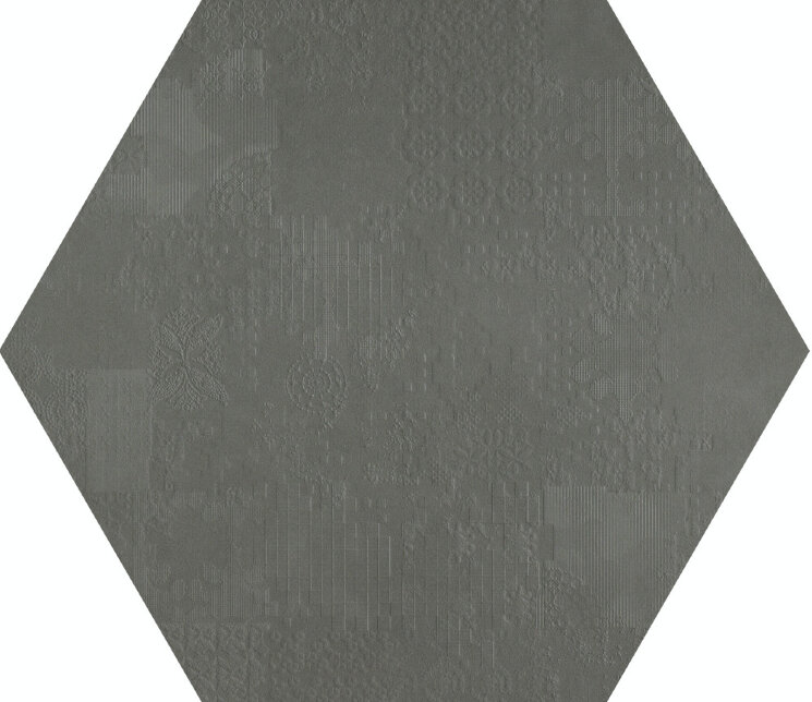 Плитка (120x120) Pudd33 Esagono Rett. Piombo - Dechirer з колекції Dechirer Mutina