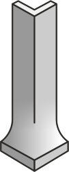 L-елемент (2.5x10.7) 23190 Cove skirt. Outs. Corner graphite Eq-22 - Area15