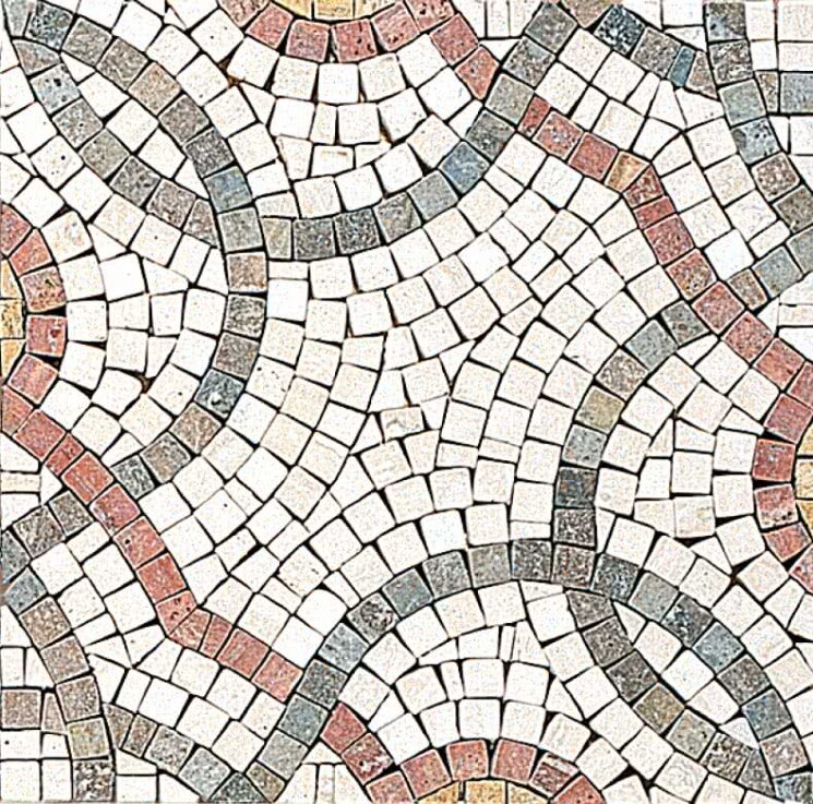 Мозаїка (30.5x30.5) Liberti2A Tumbled Var1 Trav Chiaro+Trav Giallo+Trav Noce+Trav Rosso - Artistica з колекції Artistica Lithos Mosaico