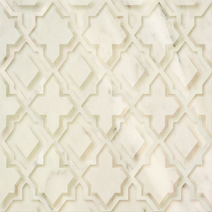 Плитка (60x60) Alhambra Extremos Bianco Bas-Relief - KREOO Bas-relief з колекції KREOO Bas-relief Decor Marmi