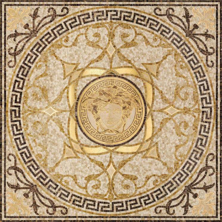 Мозаїка (118x118) 68300 Rosone Mos. Beige-oro - Exclusive з колекції Exclusive Versace