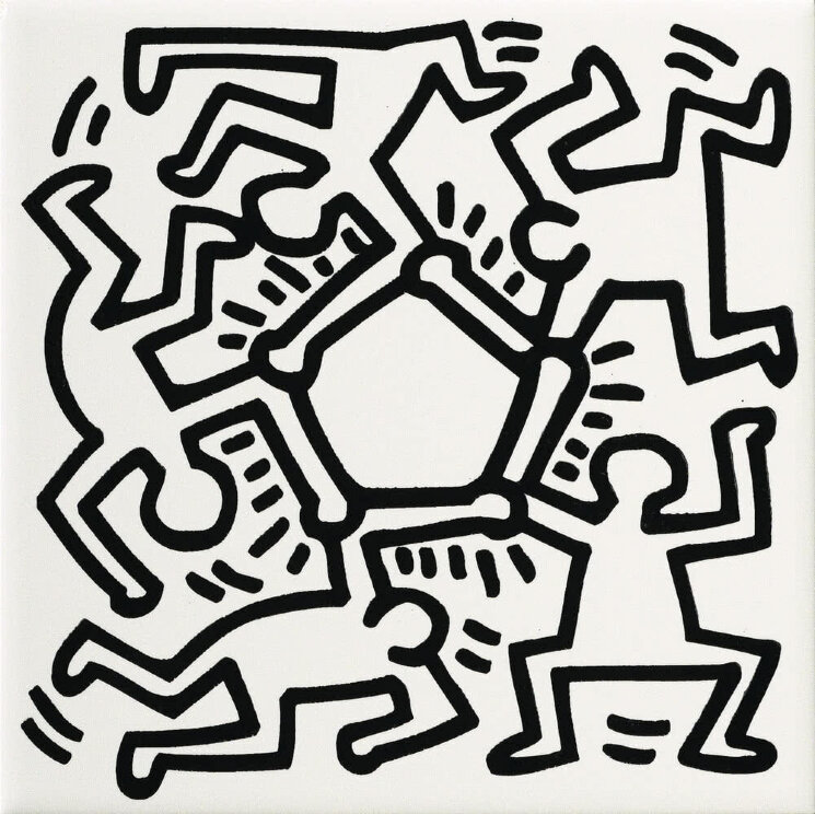 Декор (20x20) GFKHD04L - Game Of Fifteen: Keith Haring з колекції Game Of Fifteen: Keith Haring Ascot