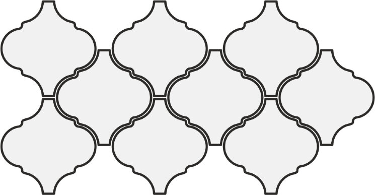 Мозаїка (27x43) 21925 Alhambra mosaic black matt Eq-15M - Scale з колекції Scale Equipe
