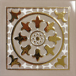 Декор (15x15) OATDIB DECORO GOLD B DARK IVORY - Atelier Gold