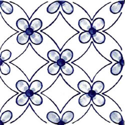 Декор (10x10) Milena Azzurro IDecori - Ceramica Artistica Vietrese