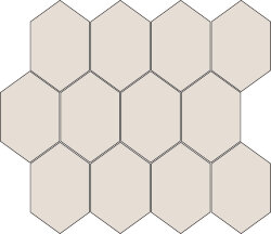 Мозаїка (24x26.6) 25MH2427TL2BF Mosaic Hexagon Tool LGrey - Tool