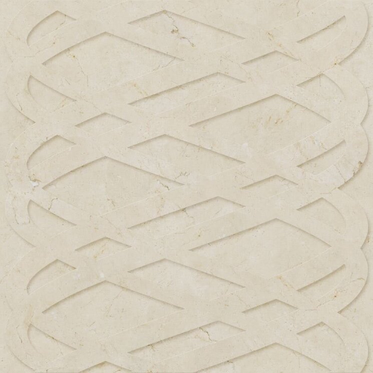 Плитка (60x60) Twirl Crema Marfil Bas-Relief - KREOO Bas-relief з колекції KREOO Bas-relief Decor Marmi