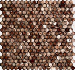 Мозаїка (28.5x30.5) MOPM-BRD-HEX Brown1,55Hexagon - Shell Mosaic