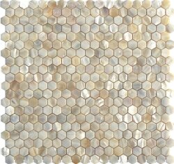 Мозаїка (28.5x30.5) MOPM-CR-HEX Cream Shell1,55Hexagon - Shell Mosaic