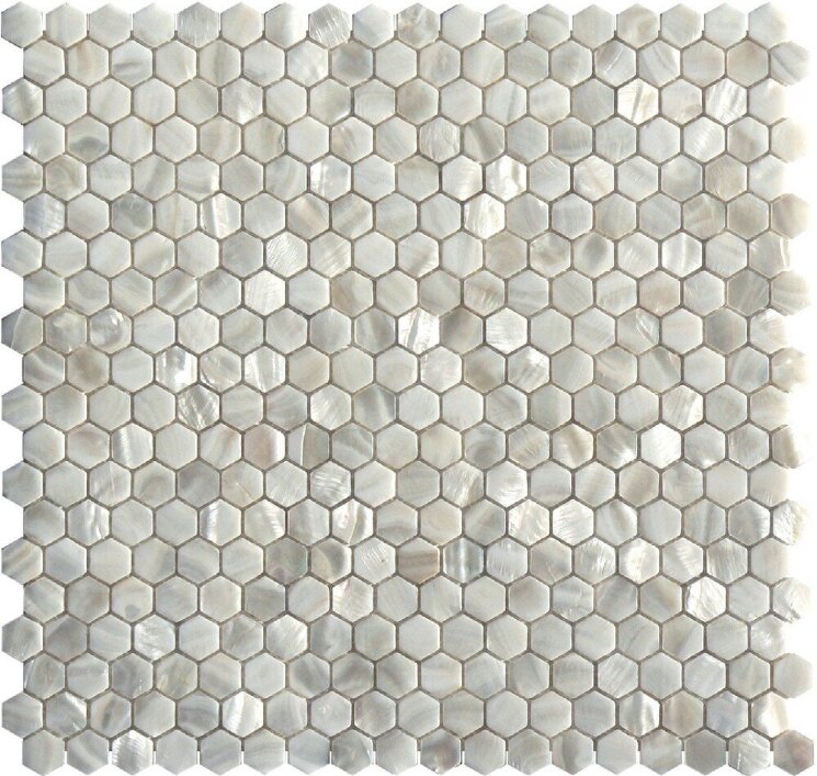 Мозаїка (28.5x30.5) MOPM-PN-HEX Panay1,55Hexagon - Shell Mosaic з колекції Shell Mosaic Studio Vega