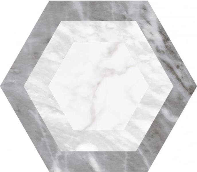 Декор (17.5x20) 23771 Bardiglio hexagon geo Eq-10D - Bardiglio з колекції Bardiglio Equipe