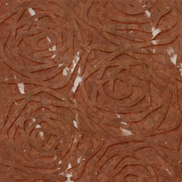 Плитка (80x80) Rose Rosso Alicante Bas-Relief - KREOO Bas-relief з колекції KREOO Bas-relief Decor Marmi