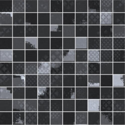 Мозаїка (25x25) MLQMNE Mosaico Lustro Quadretti Mix Nero - Luce