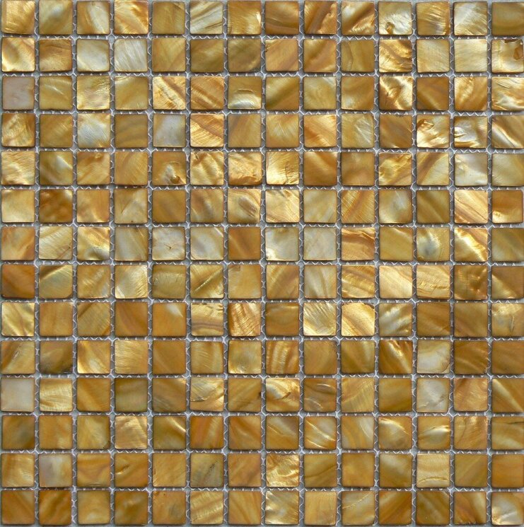 Мозаїка (30.4x30.4) MOPM-GO-SQ Gold 2*2Square - Shell Mosaic з колекції Shell Mosaic Studio Vega