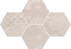 Мозаїка (25.5x29.4) R303X0R Esag. Patch. N. White L - Gesso