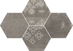 Мозаїка (25.5x29.4) R303X9R Esag. Patch. Black V. L - Gesso