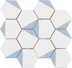 Мозаїка (23.2x26.4) Malla Panal Hexagon Dec.1 Azul 23,2 x 26,4 - Panal Hexagon