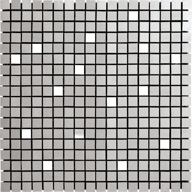 Мозаїка (30x30) 801007 Mosaico Mix 1,5X1,5Alluminio Satinato/Lucido - Alluminio з колекції Alluminio Arezia