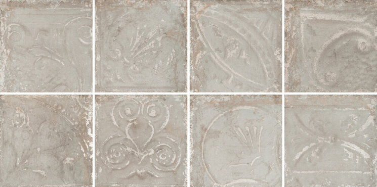 Декор (30x30) Patina Ash Grey in Relief - Tin Tiles з колекції Tin Tiles Eco Ceramica