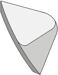 L-елемент (3.14x1.53) angolo esterno folded (argento) - Rhumbus
