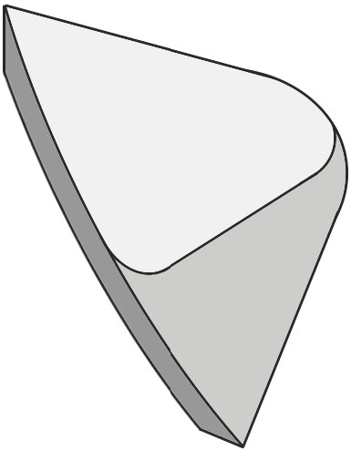 L-елемент (3.14x1.53) angolo esterno folded (argento) - Rhumbus з колекції Rhumbus Petracers