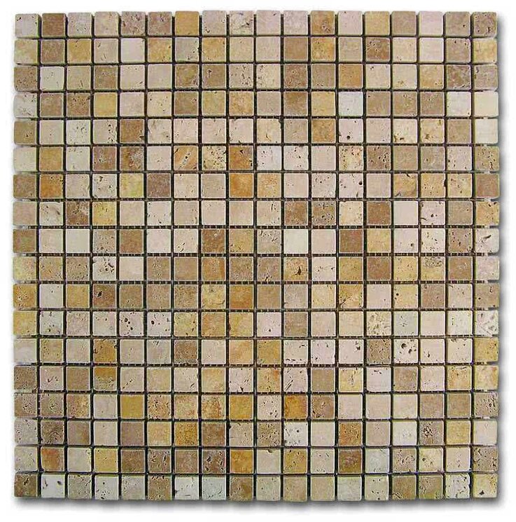 Мозаїка (30.5x30.5) 184997 Mosaico Travertino Dados - Emphasis Stone з колекції Emphasis Stone Dune