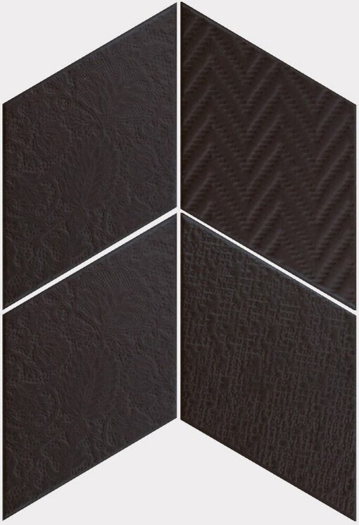 Плитка 14x24 Rhombus Black з колекції Rhombus Equipe