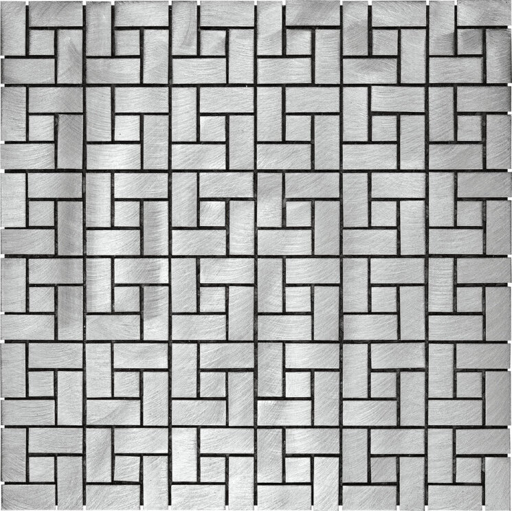 Мозаїка (30x30) 801091 Mosaico Incastro Alluminio Graffiato - Alluminio з колекції Alluminio Arezia