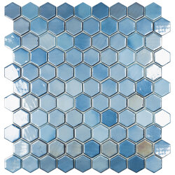 Мозаїка 31,5x31,5 Lux Dark Blue Hex 6004H