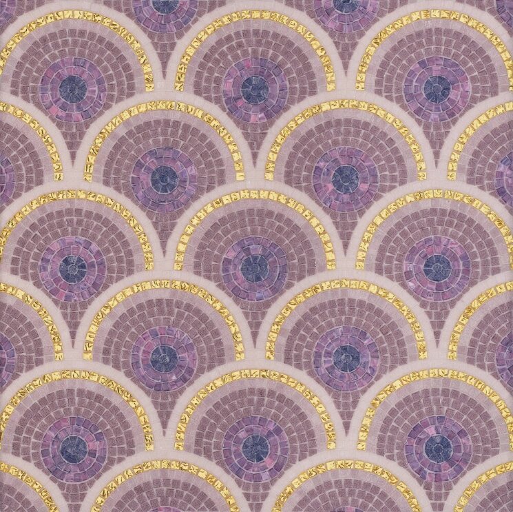 Мозаїка (20.6x20.8) Loop Purple - Decori in Tecnica Artistica з колекції Decori in Tecnica Artistica Bisazza
