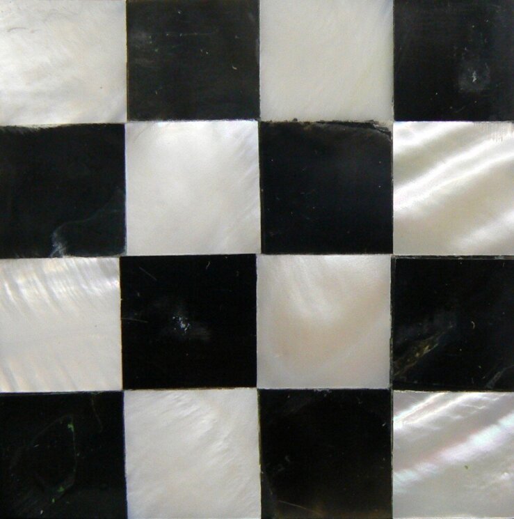 Мозаїка (30x30) MOP-BW-SQ White Black Chequered - Mop Madreperla з колекції Mop Madreperla Studio Vega