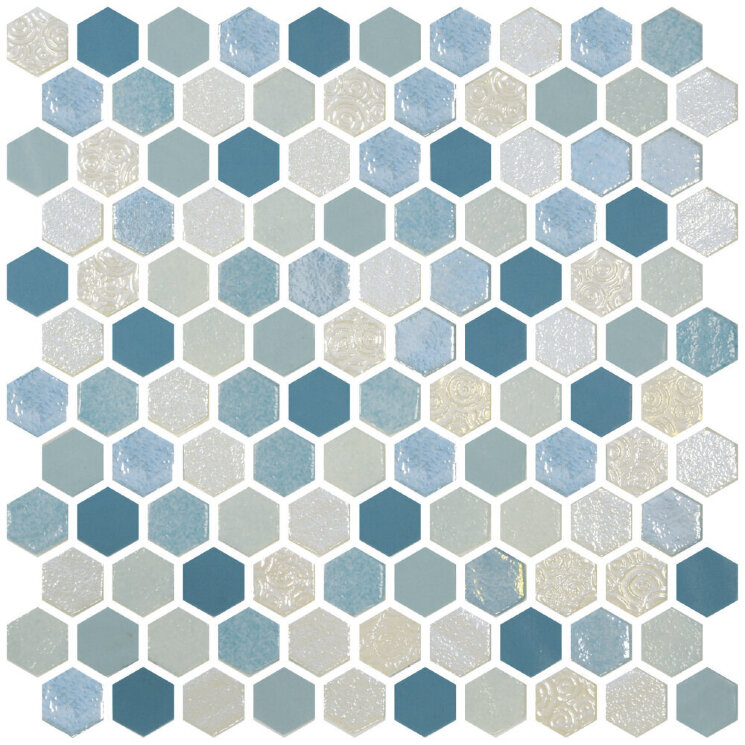 Мозаїка (30.1x29) 2003524 Hex Blend Seagreen - Hexagon Blends з колекції Hex Zement Onix Mosaico
