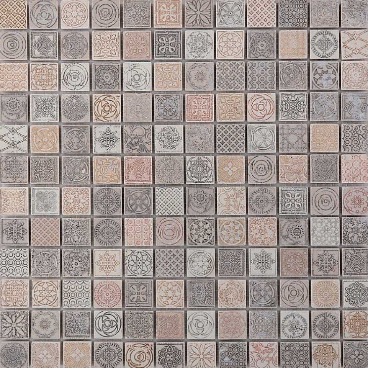 Мозаїка (30.5x30.5) Stamp25 2.5*2.5 - Stamp з колекції Stamp Lithos Mosaico