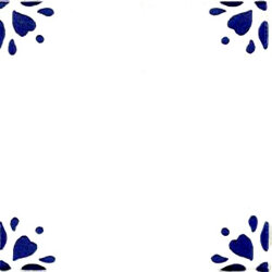 Декор (10x10) Angoli Rosetta Blu10 IDecori - Ceramica Artistica Vietrese