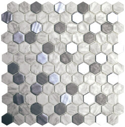 Мозаїка (31.9x29) 2002941 Hex Blend Metal Carrara - Hexagon Blends