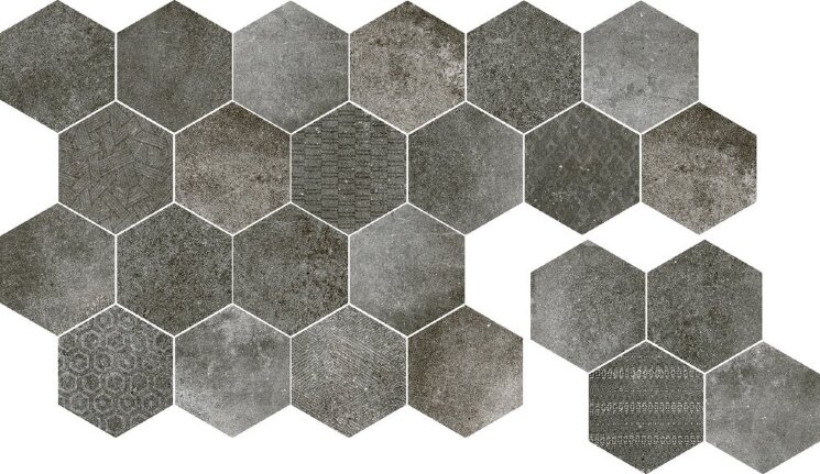 Мозаїка (30x37) 52587 Reden Mosaico Esagone Dark Grey - Reden з колекції Reden Cerdisa