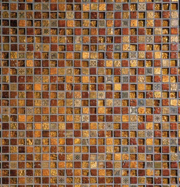 Мозаїка (30.5x30.5) Ambra 2Glass Gold Mosaico 1.5*1.5 - Luxury з колекції Luxury Petra Antiqua