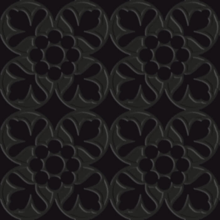 Плитка (20x20) 7VF14F6 Fleur Noir - Deco Dantan з колекції Deco Dantan Tagina
