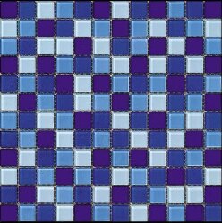 Мозаїка (29.8x29.8) 184615 Malla Cristal Azul Brillo - Dekostock Vitra