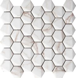 Мозаїка (30x30) 69HE-CA Hexagonal Calacata - Marmorea