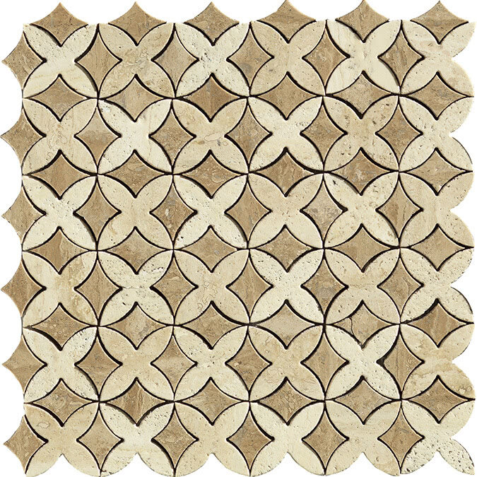 Мозаїка (30x30) 608311 Mod. Fiore Trav. Chiaro/Trav. Noce - Altagamma з колекції Altagamma Arezia