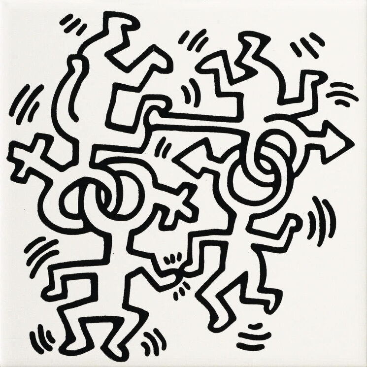 Декор (20x20) GFKHD02L - Game Of Fifteen: Keith Haring з колекції Game Of Fifteen: Keith Haring Ascot
