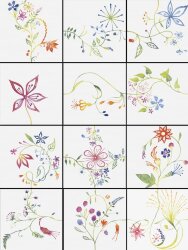 Декор Boontje 1 Bianco Extra 20x20 Primavera Colore Bardelli Декор Boontje 1 Bianco Extra 20x20 Primavera Colore Bardelli